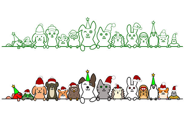 Best Pet Christmas Illustrations, Royalty-Free Vector Graphics & Clip