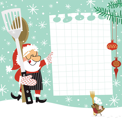 Christmas recipe. Santa Claus chef