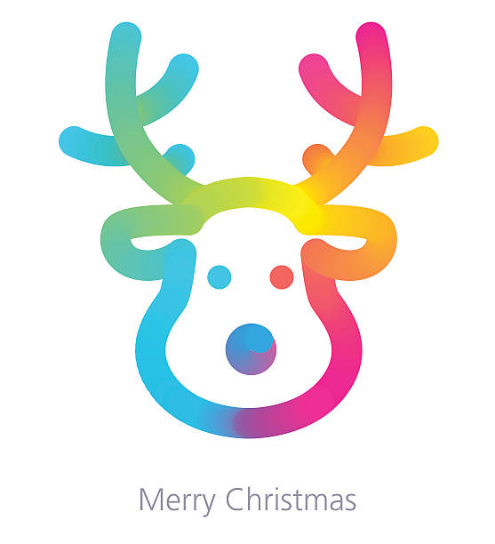 Christmas Reindeer icon Christmas Reindeer icon, uses blends, best in RGB. Eps 10 file,  CS5 version in the zip rudolph the red nosed reindeer stock illustrations