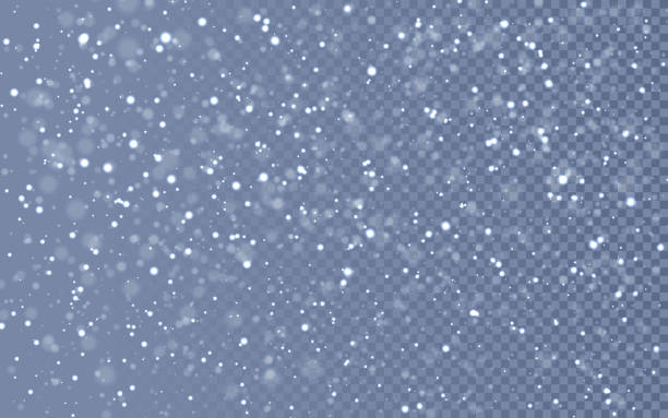 Christmas snow. Falling snowflakes on blue background. Snowfall. Vector illustration Christmas snow. Falling snowflakes on blue background. Snowfall. Vector illustration. snow stock illustrations