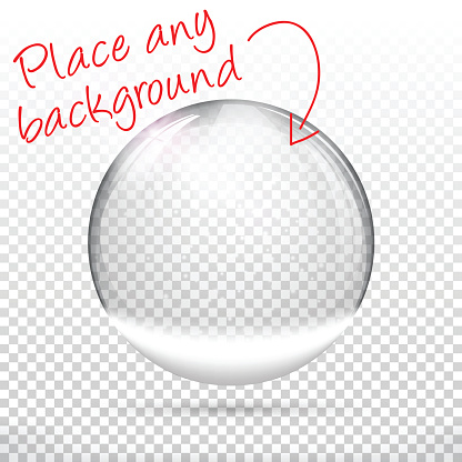 Christmas snow globe for design - Blank Background