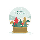 istock Christmas snowball flat icon poster 1338494019