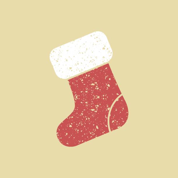 christmas sock-symbol - nikolaus stiefel stock-grafiken, -clipart, -cartoons und -symbole