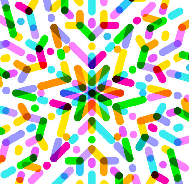 Christmas Star Star shape made from transparent overlaping shapes kaleidoscope stock illustrations