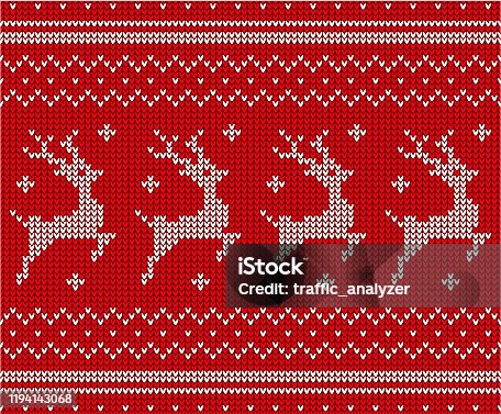 istock Christmas sweater pattern 1194143068