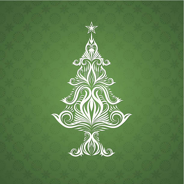 Christmas Tree Ornament vector art illustration