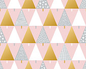 Christmas tree seamless pattern background. Stock illustration
