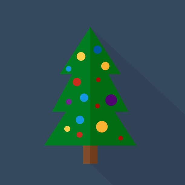 Christmas tree vector art illustration
