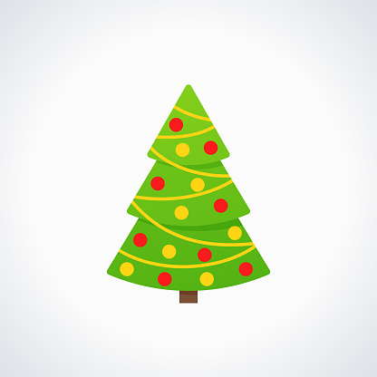 Download Christmas Tree Vector Tree Icon In Flat Design Stock ...