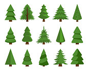 istock Christmas trees vector set stock illustration 1168380814