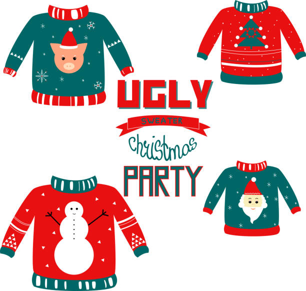 Best Ugly Sweater Banner A Illustrations, RoyaltyFree