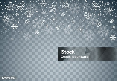 istock Christmas Winter Falling Snowflakes Transparent Background 1297961087