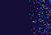 Chromosome DNA Science and data technology digital abstract DNA gel run background design.