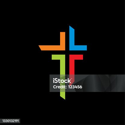 istock church icon symbol logo vector template colorful on black background 1330132191