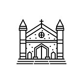 istock Church line icon 1396307565