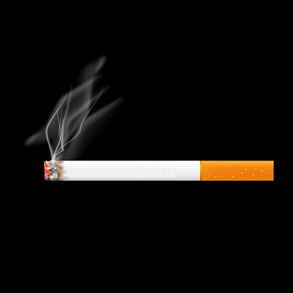 背景に孤立したタバコリアルなスタイルでベクトルイラスト タバコをやめるのベクターアート素材や画像を多数ご用意 Istock