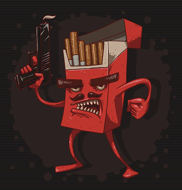 Cigarettes kill, red Ai EPS10 Smoking Kills stock illustrations