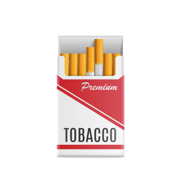 illustrations, cliparts, dessins animés et icônes de cigarettes pack. style réaliste pour maquette. vector illustration - cigarette