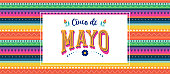 istock Cinco de Mayo - May 5, federal holiday in Mexico. Fiesta banner and poster design with flags, flowers, decorations 1306304270