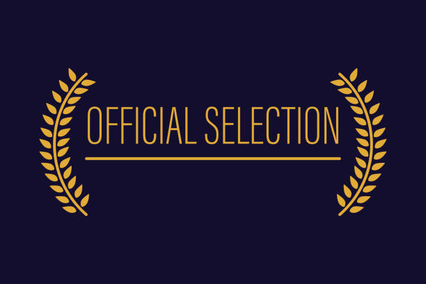 sinema film festivali logosu resmi seçim vektörü - cannes stock illustrations