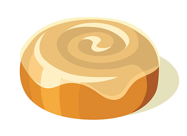 корица ролик - clip art of a cinnamon rolls stock illustrations.