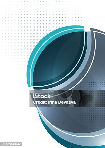 istock Circle abstract background, geometric round modern design template. Vector 1365906632