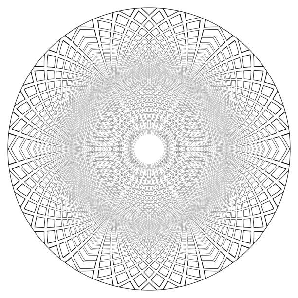 Circle geometric 3D pattern. Circle geometric 3D pattern. Vector art. cupola stock illustrations