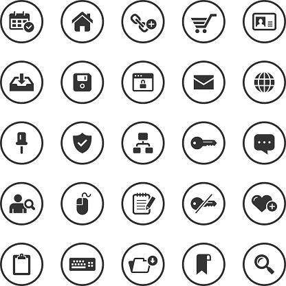 Circle Icons Set | Web & Internet