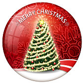 drawing of vector new year tree sign. Created by illustrator cs6. This file of transparent.