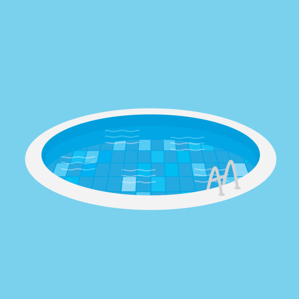 kreisschwimmbad - pool rund stock-grafiken, -clipart, -cartoons und -symbole