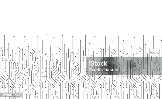 istock Circuit Board texture Background, seamless pattern 1190074593