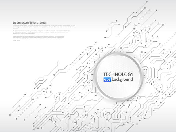 Circuit board vector illustration. High-tech technology background texture. Circuit board vector illustration. semiconductor illustrations stock illustrations