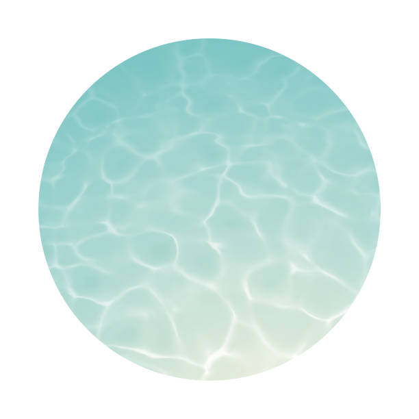 kreisförmiger unterwasserhintergrund mit ripples und reflexionen - pool rund stock-grafiken, -clipart, -cartoons und -symbole