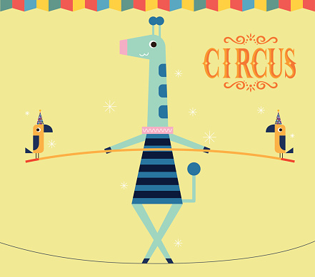 Circus Giraffe juggling