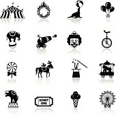 Circus Icon Set. High Resolution JPG,CS5 AI and Illustrator EPS 8 included. Each element is named,grouped and layered separately.