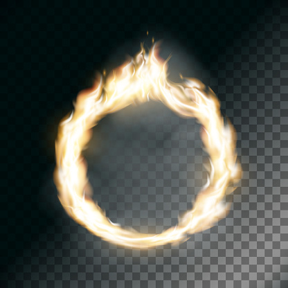 Circus ring on fire.