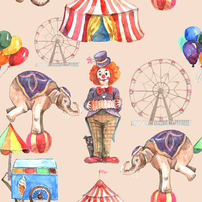 circus seamless pattern