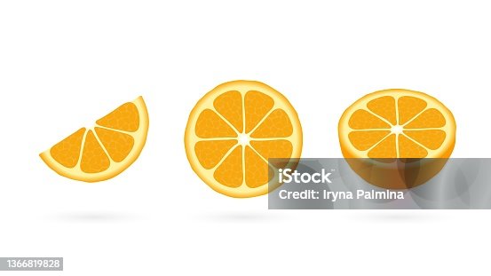 istock Citrus cut into slices. Orange organic half and quarter grapefruit with yellow edges 1366819828