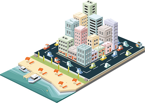 All elements was
layered seperately...
Easy editable isometric
city vector illustration..