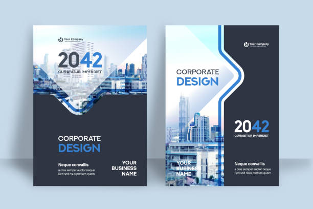 City Background Business Book Cover Design Template City Background Business Book Cover Design Template in A4. Can be adapt to Brochure, Annual Report, Magazine,Poster, Corporate Presentation, Portfolio, Flyer, Banner, Website. brochure designs stock illustrations
