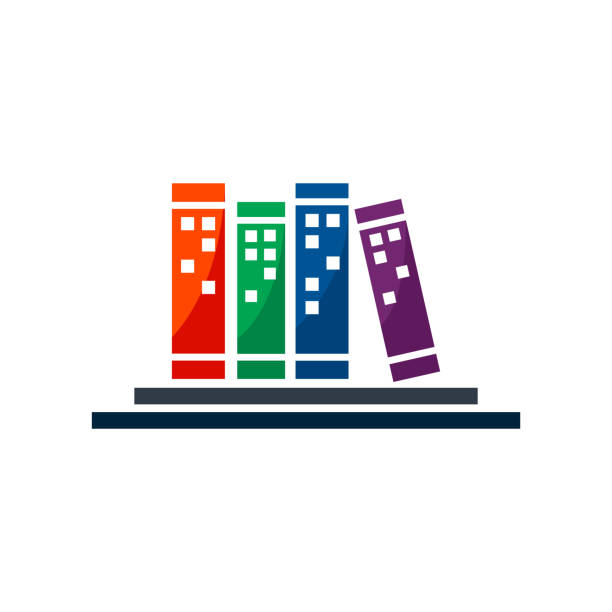 stockillustraties, clipart, cartoons en iconen met city library logo ontwerpt sjabloon, city book logo symbool pictogram - book tower