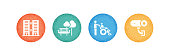 City Life Related Icons. Vector Symbol Illustration.