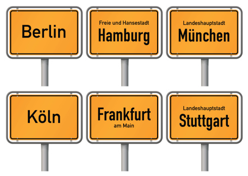 City limits signs of major german cities, Part 1