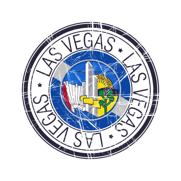 City of Las Vegas, Nevada vector stamp vector art illustration