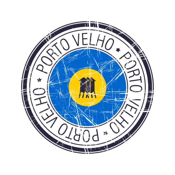 City of Porto Velho, Brazil vector stamp vector art illustration