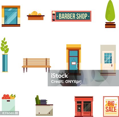 Barber Shop Set Clipart Kostenlos Vektor Bilder Download