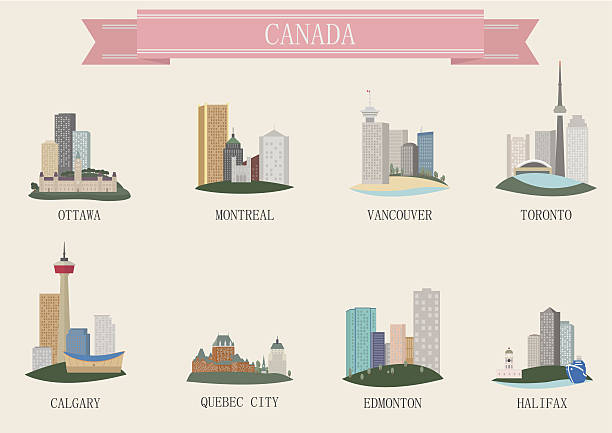 City symbol. Canada City symbol. Canada. Vector set for you design canada illustrations stock illustrations