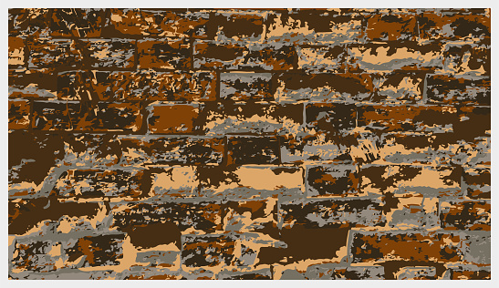 city wall brick of engraving effects