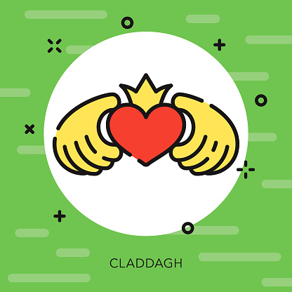 Claddagh Open Outline St.Patrick's Day Icon