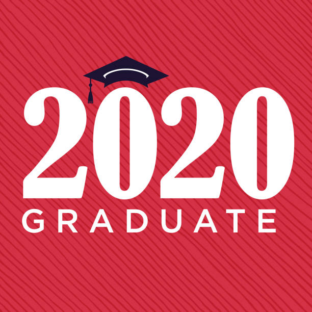 Class of 2020 Congratulations Graduate Typography with Cap and Tassel Class of 2020 Congratulations Graduate Typography with Cap and TassleClass of 2020 Congratulations Graduate Typography with Cap and Tassle hats off to you stock illustrations